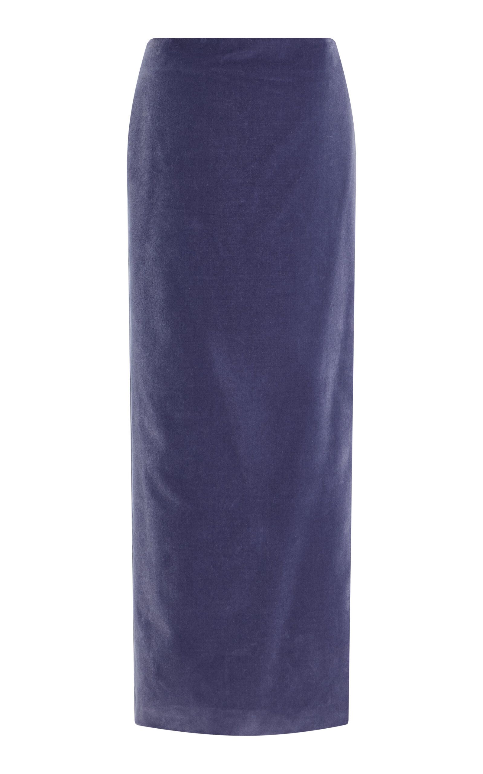 Exclusive Cotton Velvet Maxi Skirt