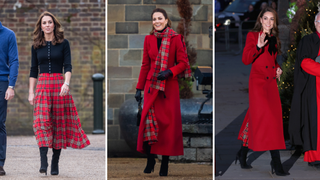 Kate Middleton wears her Emelia Wickstead tartan skirt