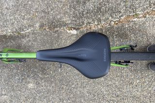 Ergon SR Allroad Core Comp saddle attached to bike and shown from above