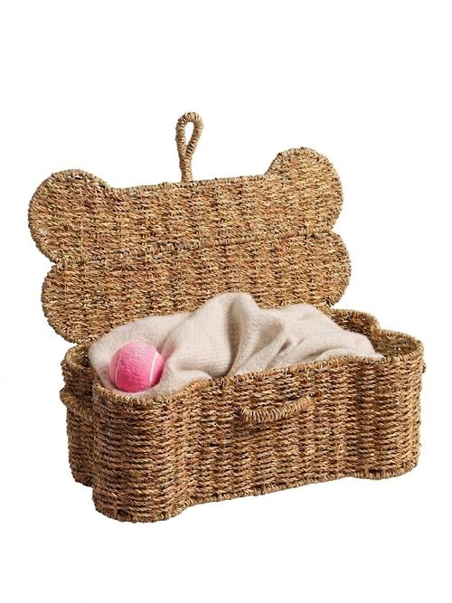 Bone Seagrass Storage Basket - Natural