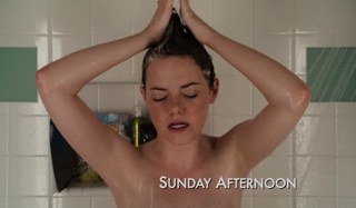 Emma Stone in shower Ferris Bueller's Day Off reference Easy A