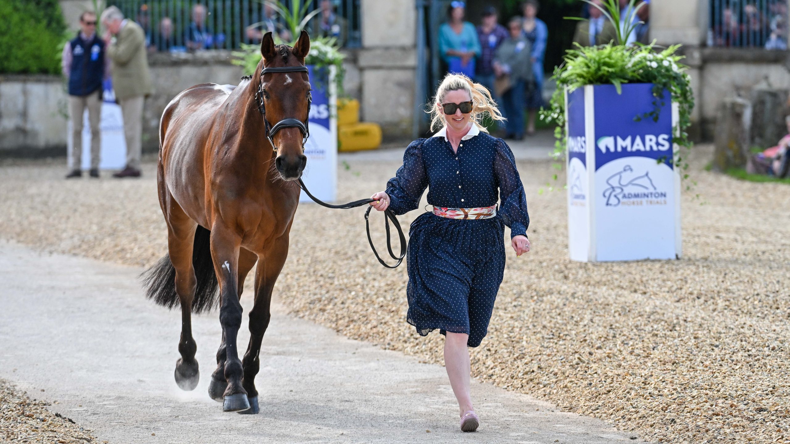 Badminton horse trials trot-up pictures: Georgie Goss and Feloupe