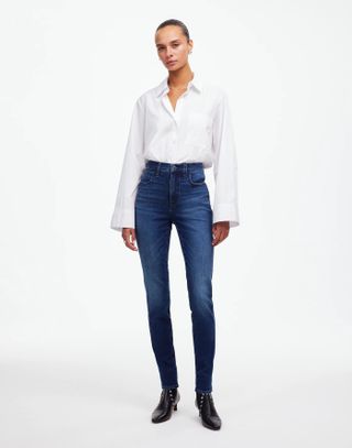 Madewell + Low-Rise Baggy Straight Jeans in Enley Wash