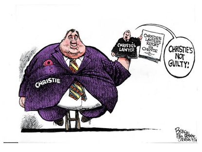 Political cartoon Chris Christie scandal
