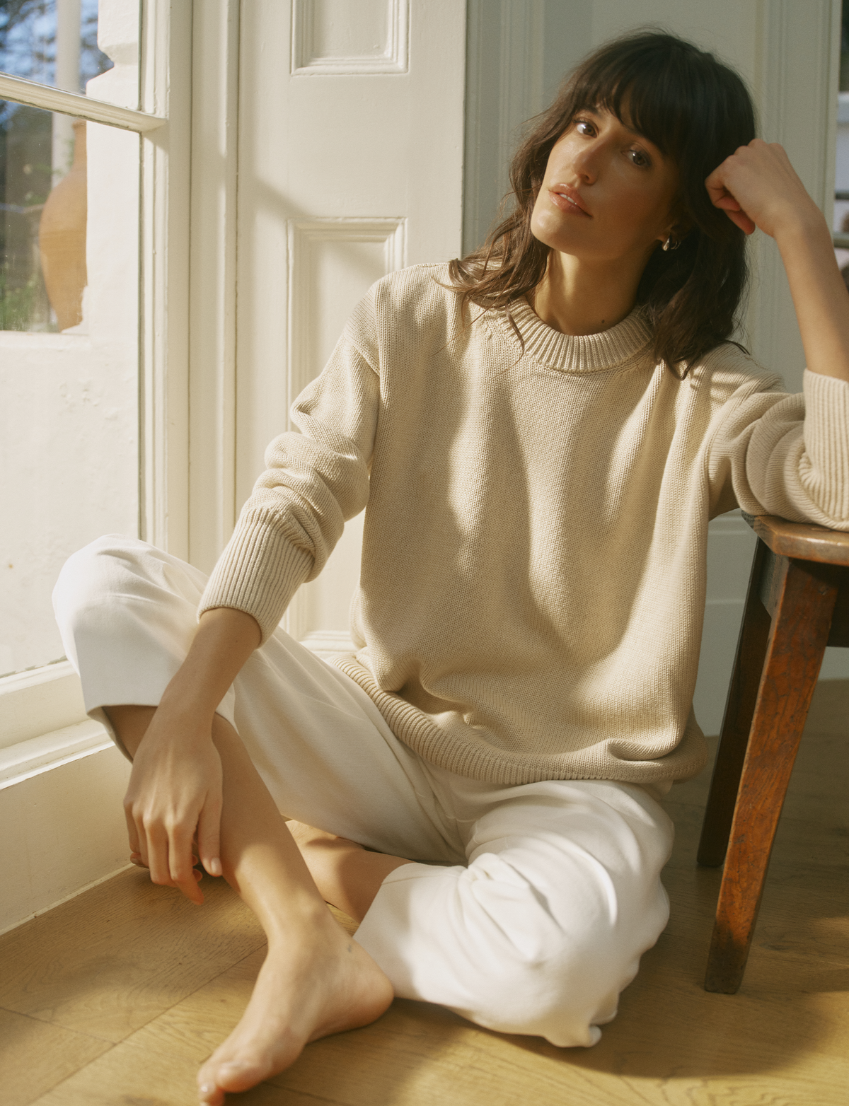 Cornwall Jumper: Cotton, Oatmeal