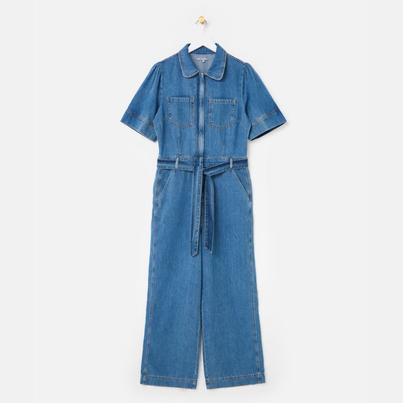 Image of denim jumpsuit