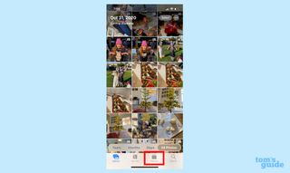 select albums tab in photos app to see Hidden photos folder