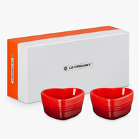 Le Creuset Stoneware Heart Ramekins, Set of 2 - View at John Lewis