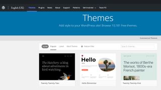WordPress themes homepage screenshot
