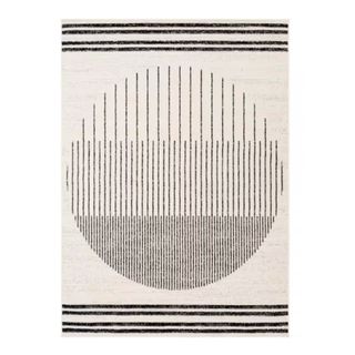 Black and white rug cut out 