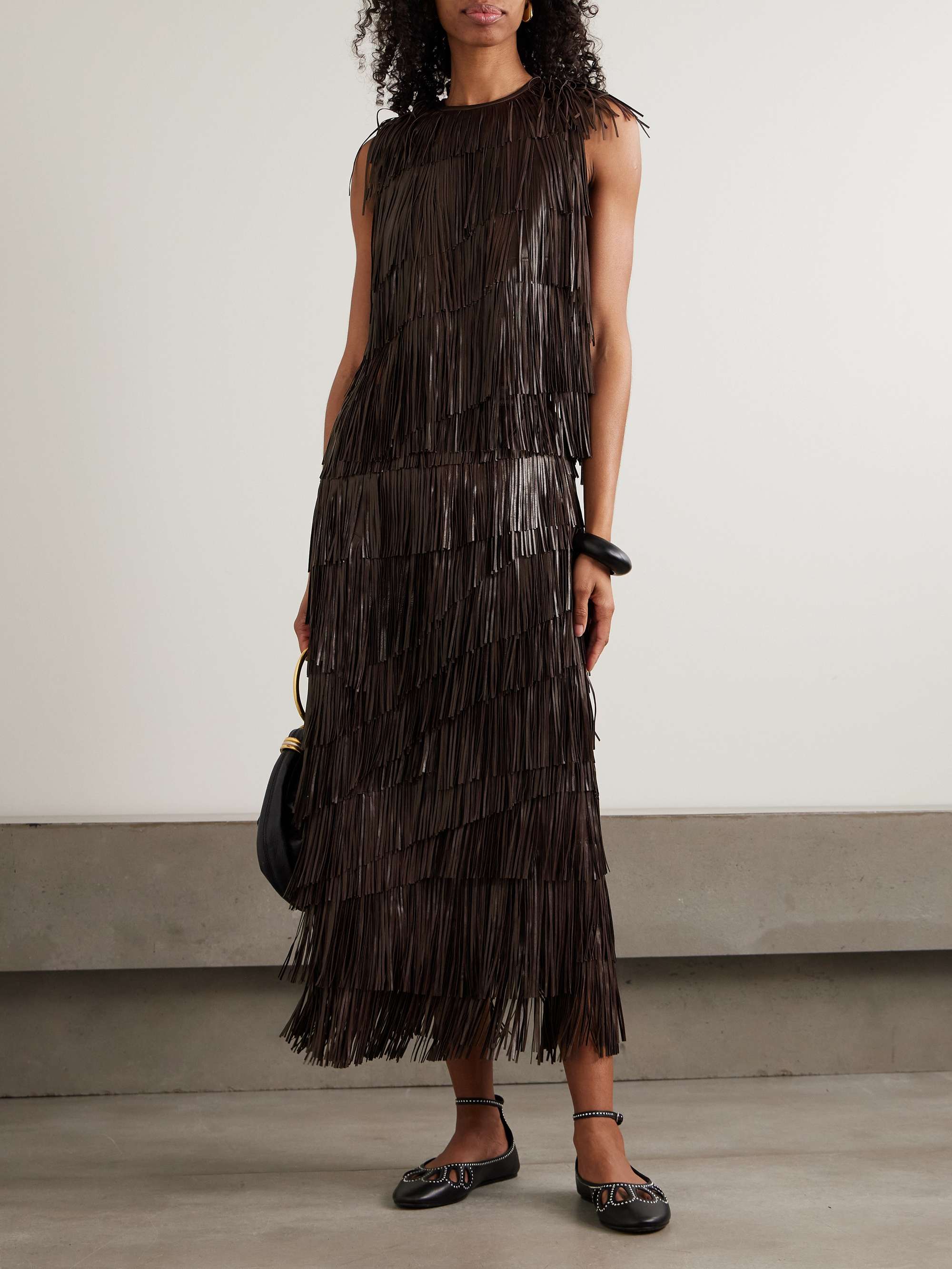 Leonie Fringed Leather Top