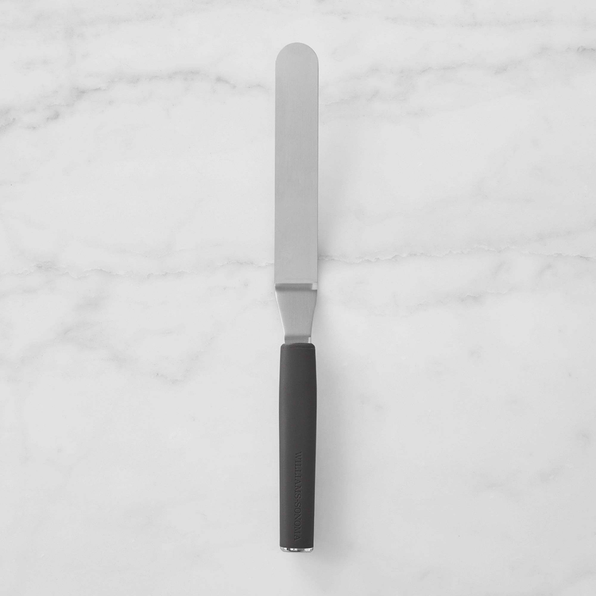 Small offset spatula with black handle