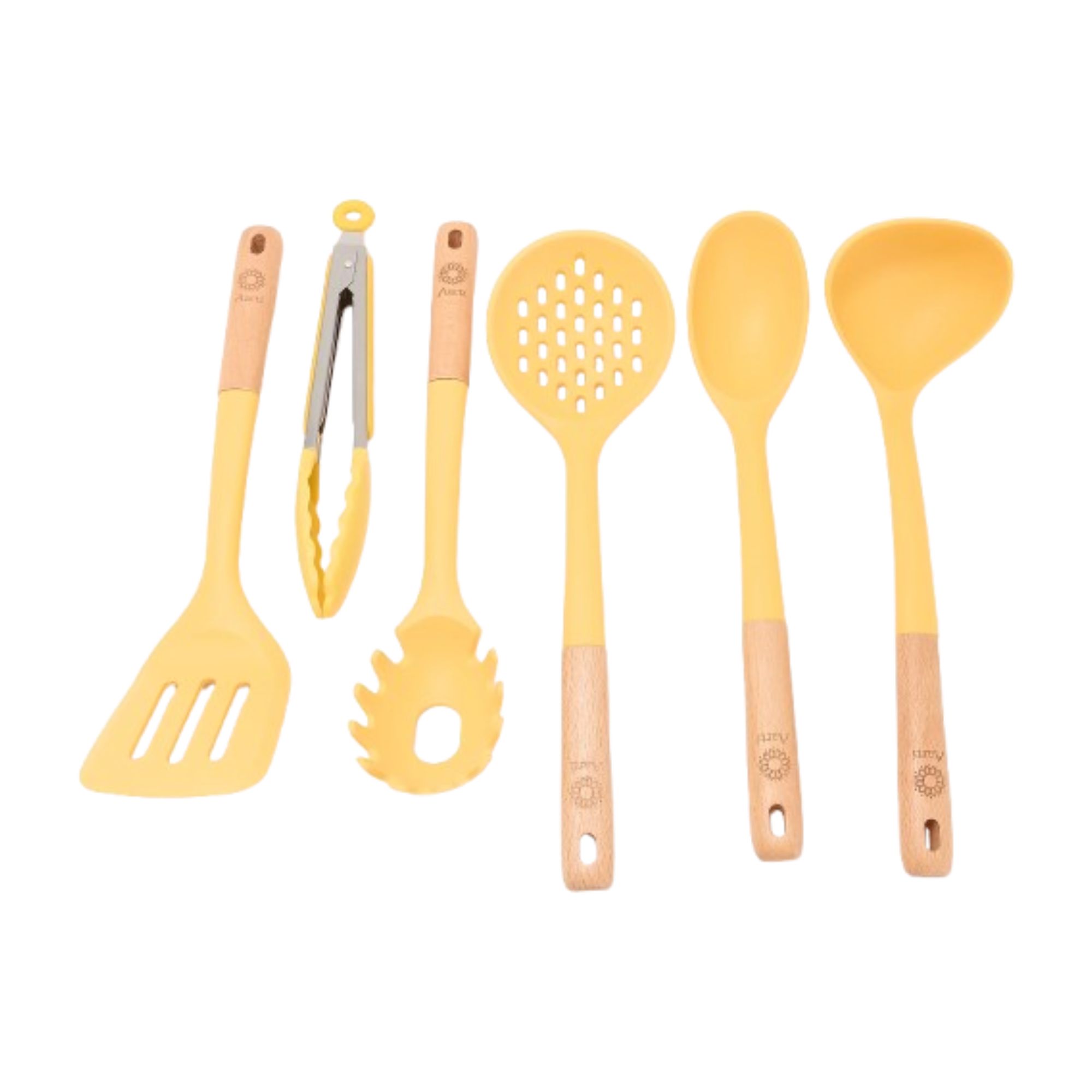 Yellow kitchen silicone tools
