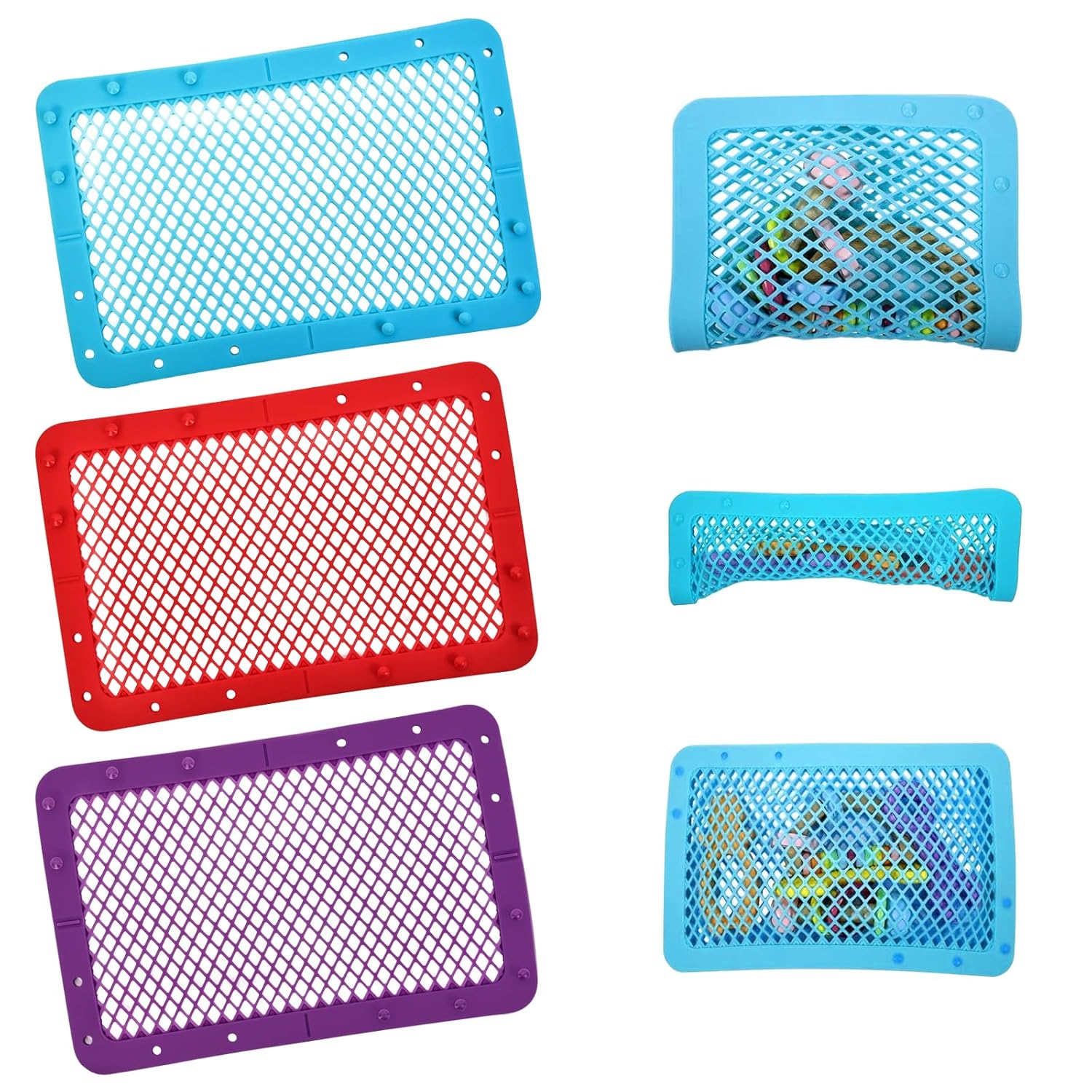 3 Pcs Silicone Dishwasher Bags, Large Baby Bottles Dishwasher Bags for Small Items, Bottle Nipples, Breast Pump Accessories, Pacifiers, and Toy Parts(blue, Green)