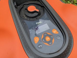 close up detail of the Flymo Easilife 200 robot lawnmower