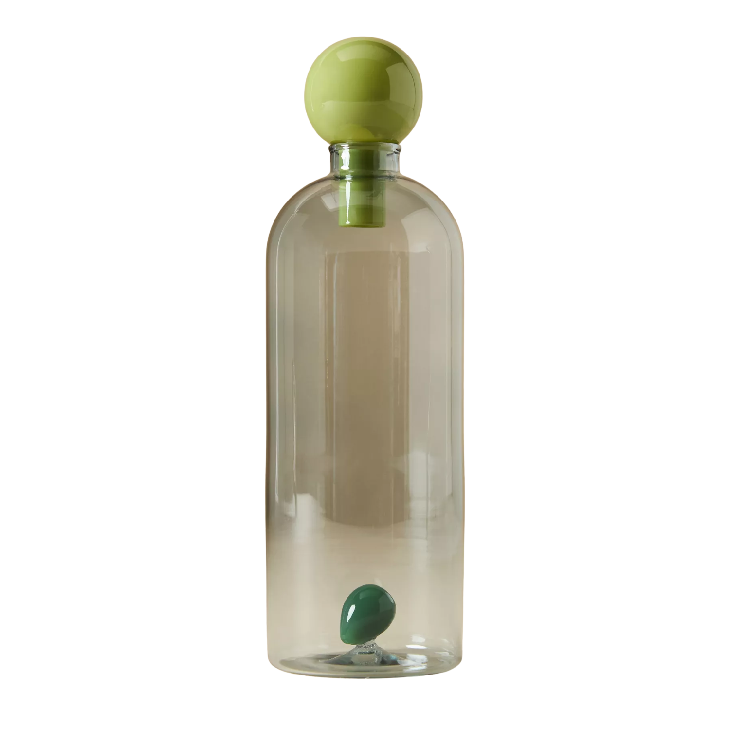 A green olive oil holder