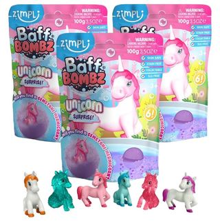 Unicorn Surprise Baff Bombz bath toy - 3 pack