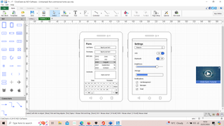 ClickCharts wireframe