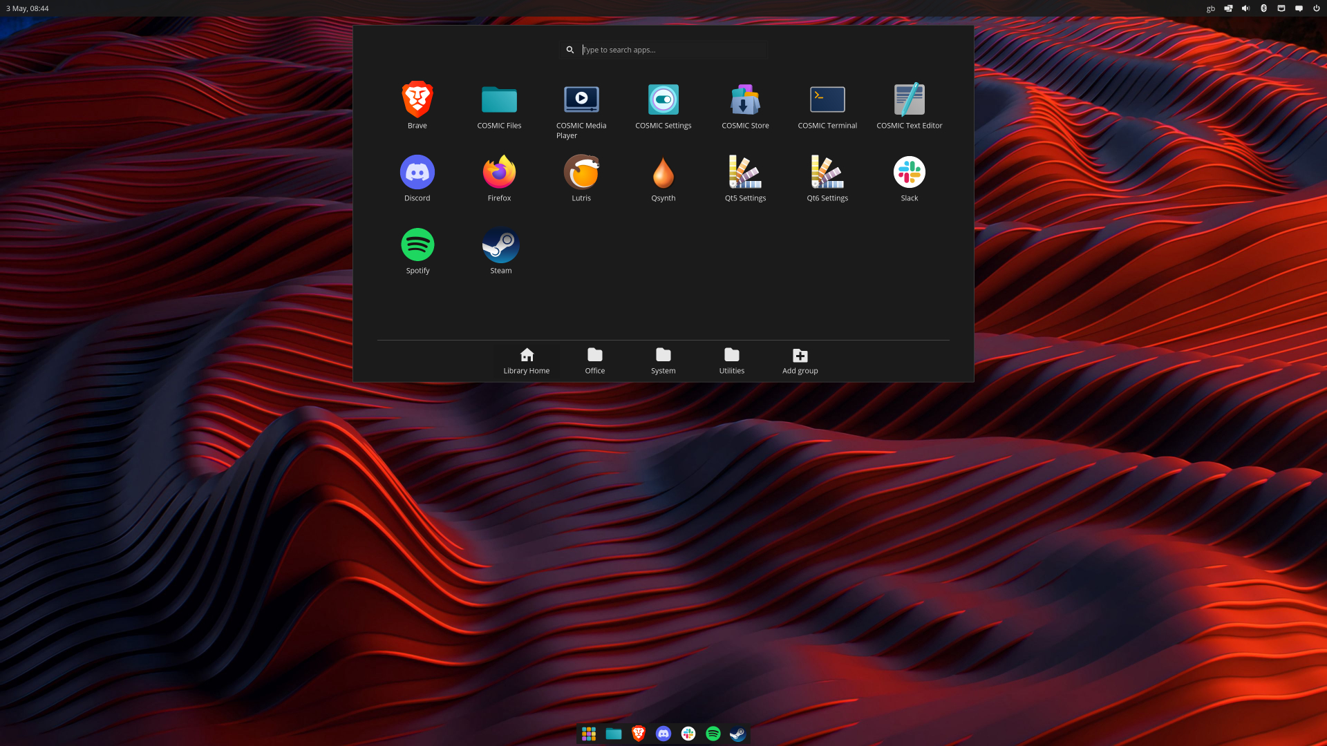 The Pop! OS desktop on an Nvidia-powered gaming PC.