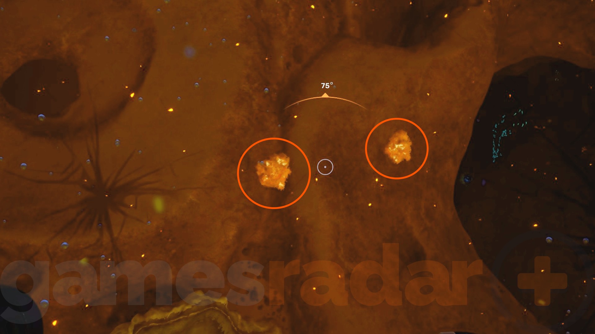 The player approaches two pieces of salt in Subnautica 2.