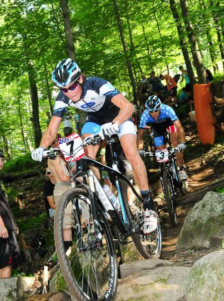 Sam Schutz (Subaru-Trek) races to victory at the US Pro XCT in Wisconsin