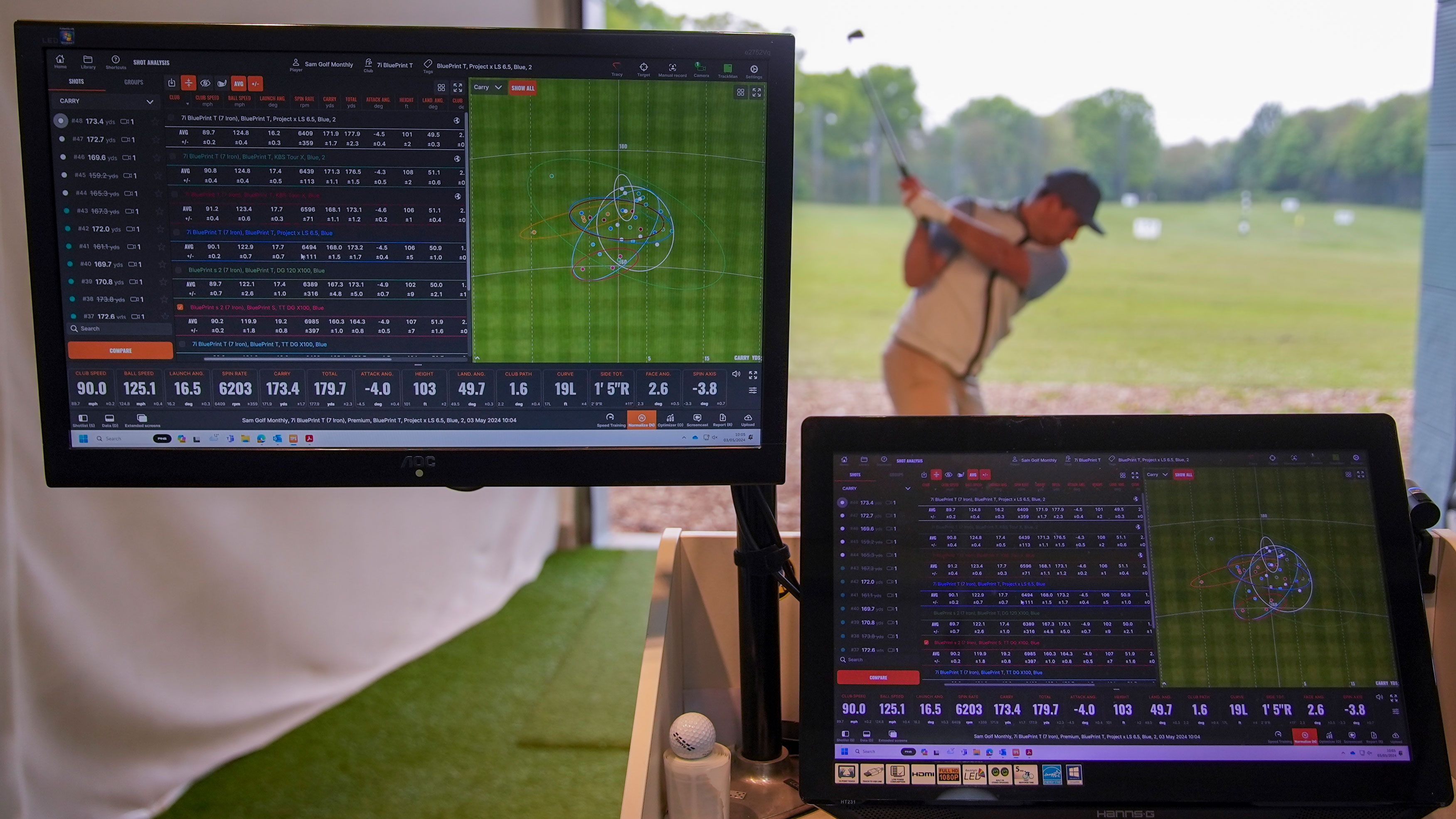 Sam De'Ath during a custom fitting