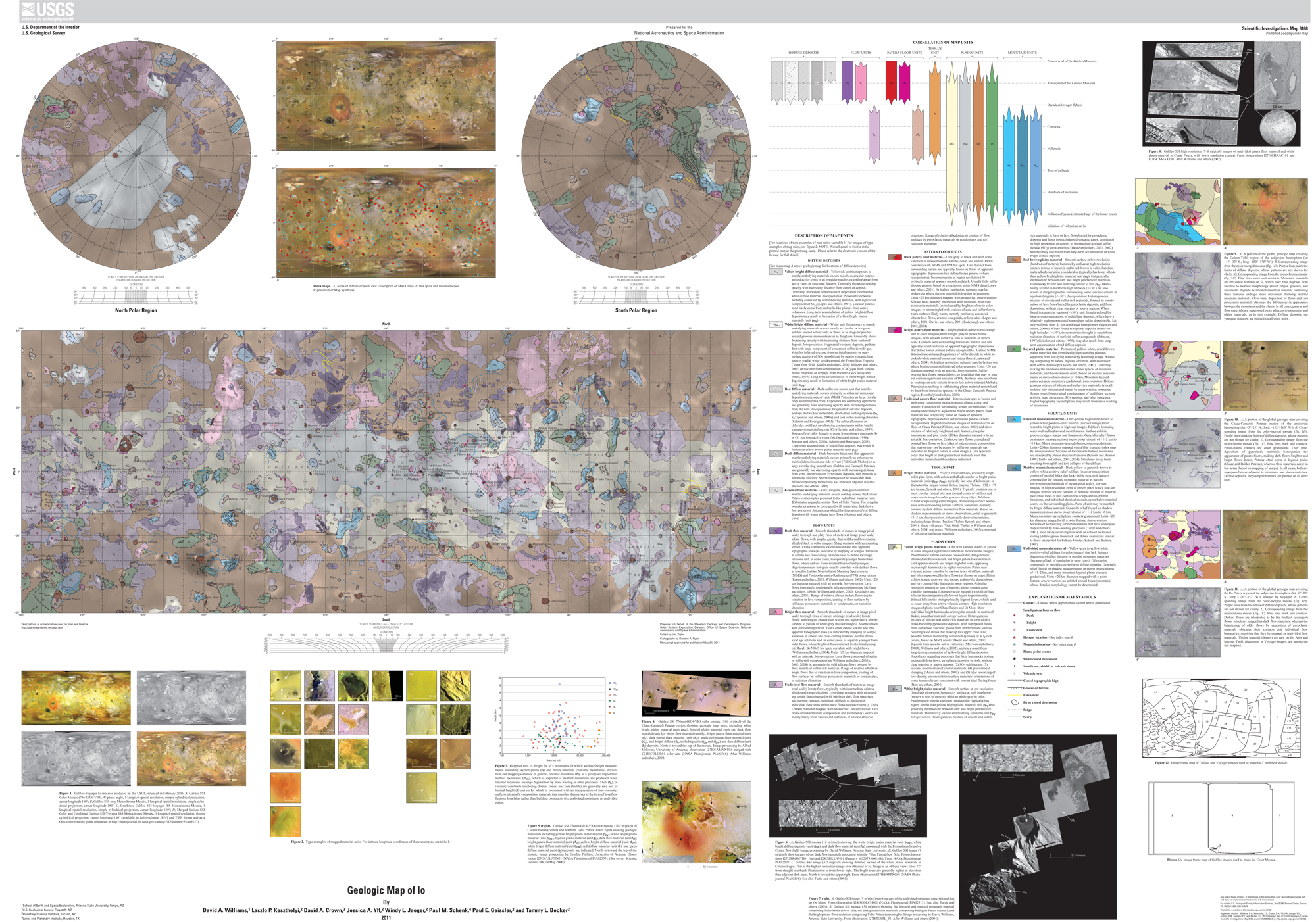 This map, released in March 2012 by the U.S. Geological Survey, is the first ever to chart the Jupiter moon Io's geology on a global scale. Io is the most volcanically active object in the solar system.