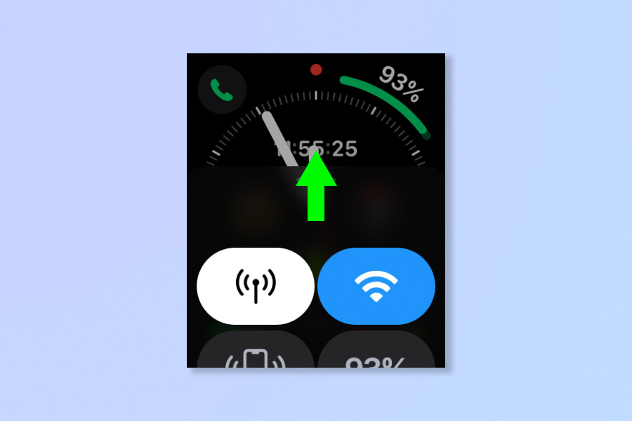 A screenshot showing the steps required to expel water from an Apple Watch