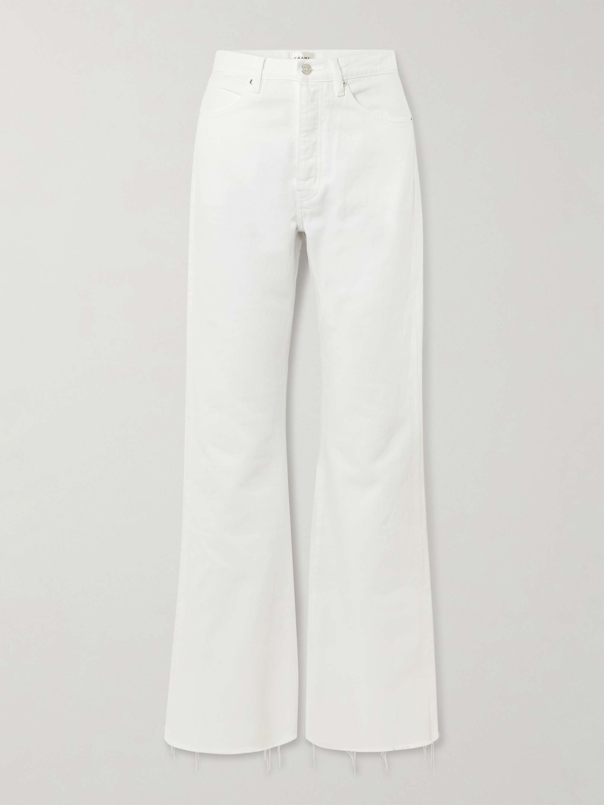 The Lax Distressed Mid-Rise Flared Jeans