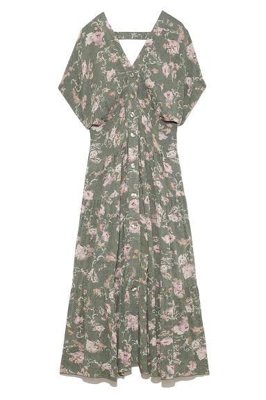 Print Flower Maxi Dress - Snidel