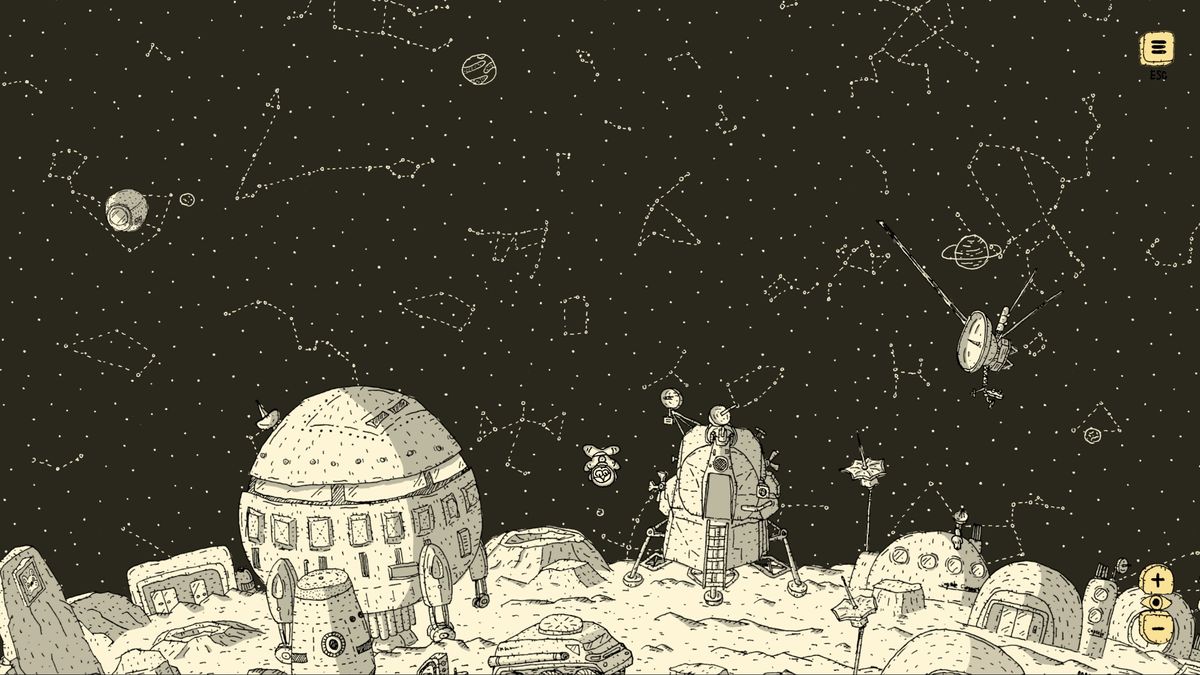 Artwork from hand-drawn indie game Finding Polka