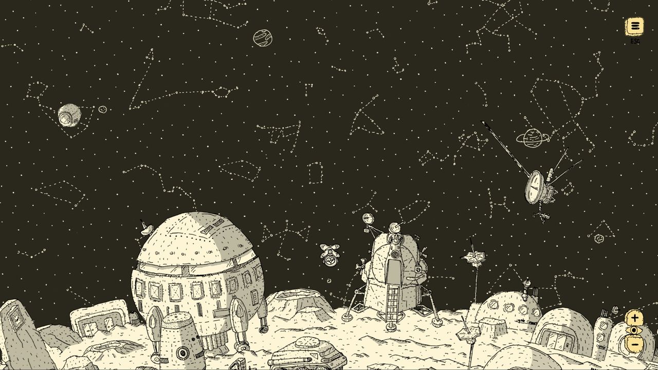 Artwork from hand-drawn indie game Finding Polka