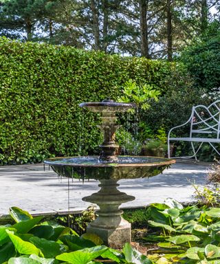 water feature in garden