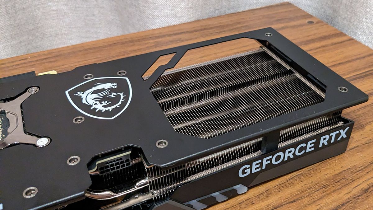 MSI GeForce RTX 4070 Gaming X Trio rear cutout