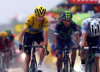 Chris Froome (Team Sky) battles Nairo Quintana (Team Sky) on stage nine of the 2016 Tour de France (Watson)