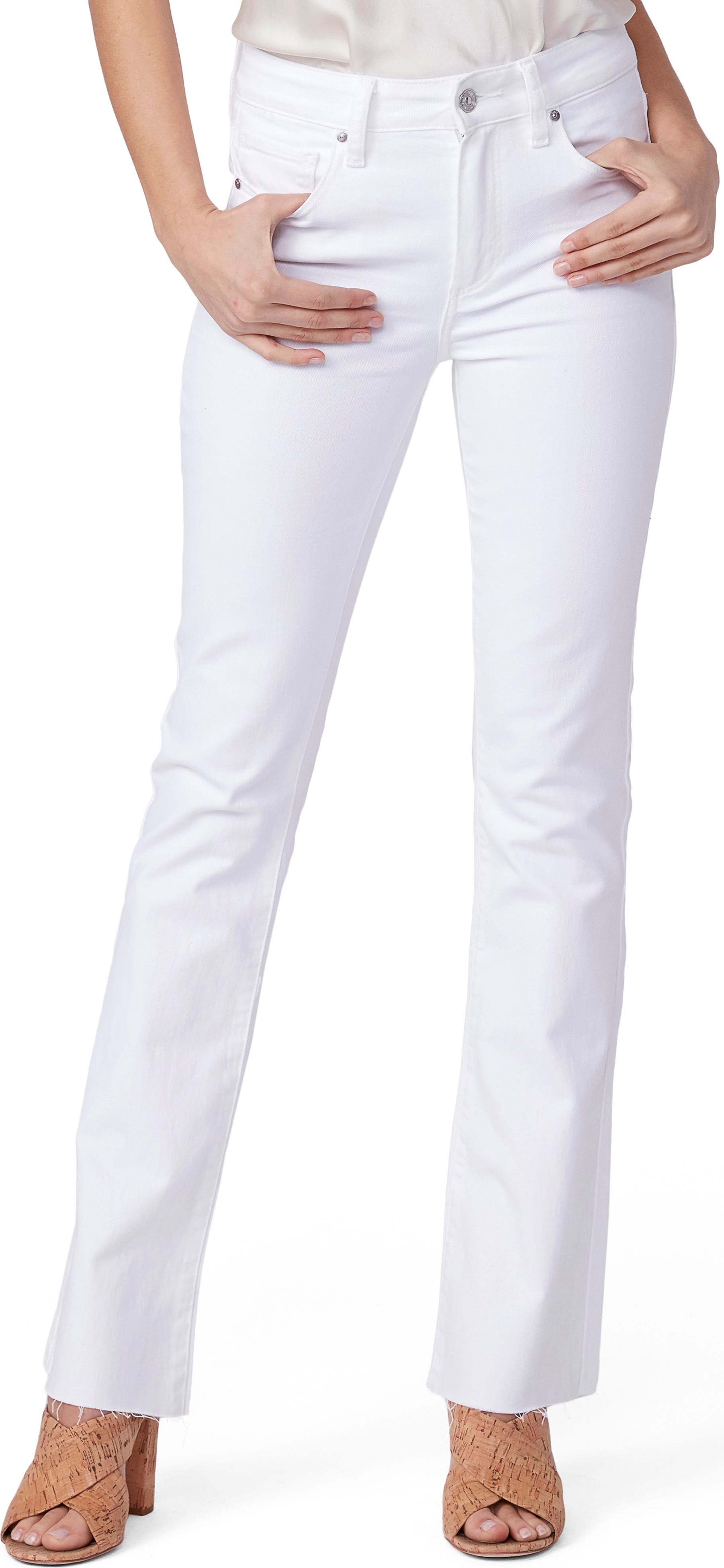 Laurel Canyon High Waist Raw Hem Bootcut Jeans