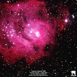 Lagoon Nebula by Slooh Space Camera