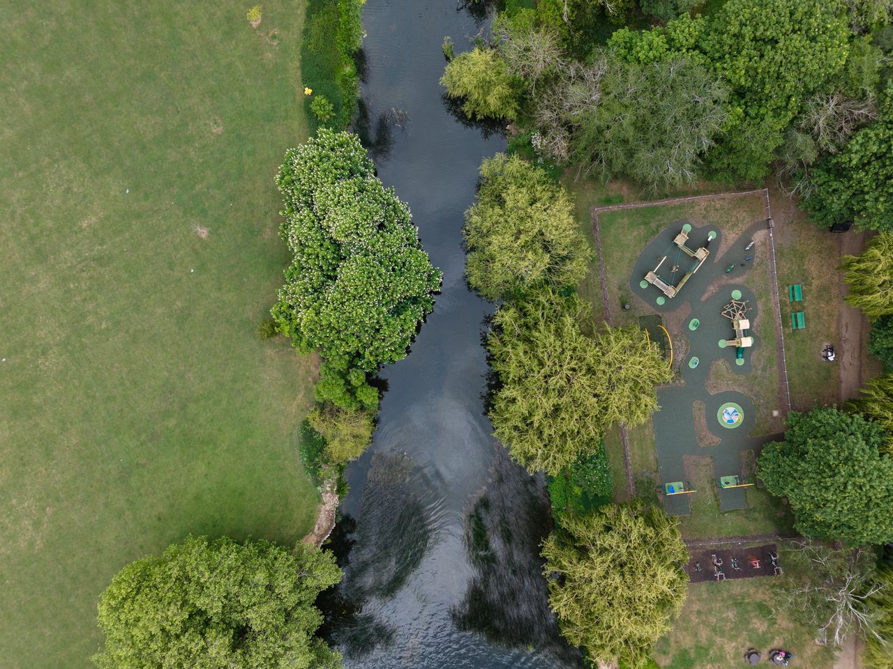 Photo of a river from above taken with the DJI Lito X1 drone