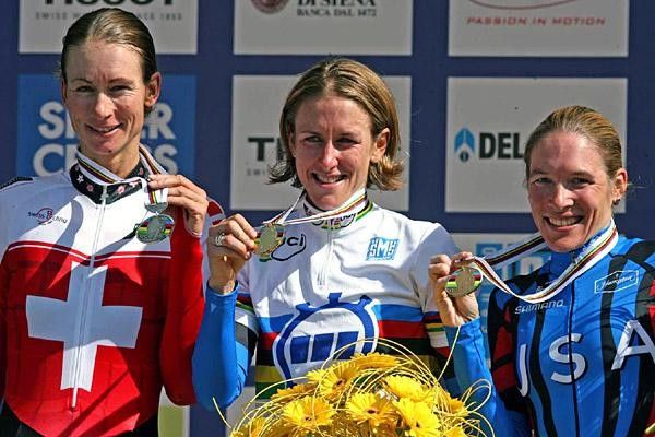 The women's elite podium