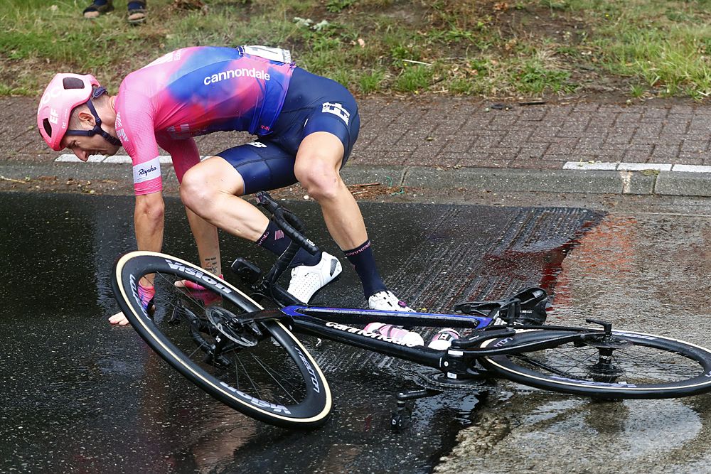 Sacha Modolo (EF Education First) crashed during stage 1 of BinckBank Tour