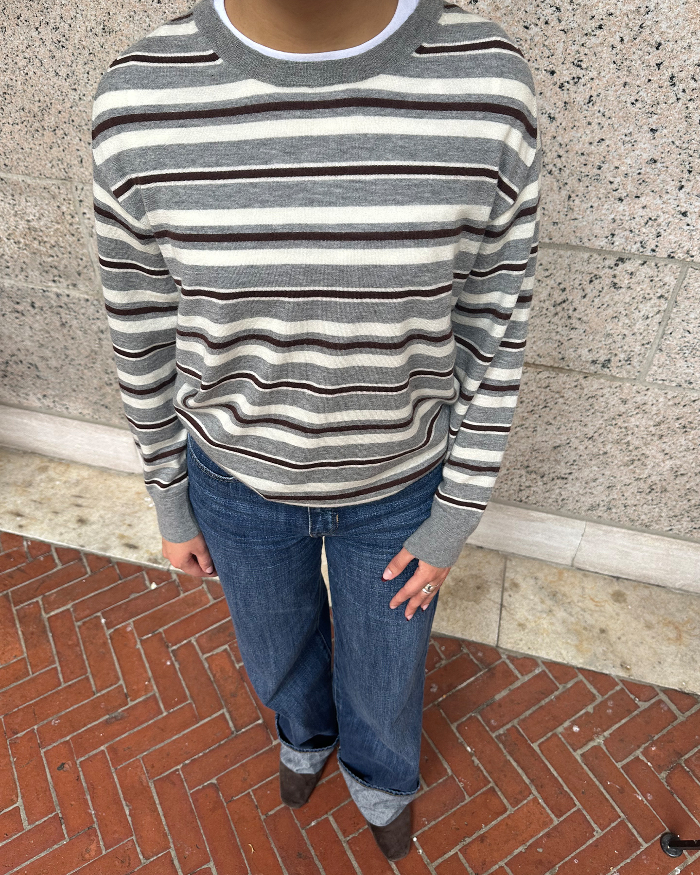 Who What Wear editor Josephine Hadjiloucas in J.Crew outfit.