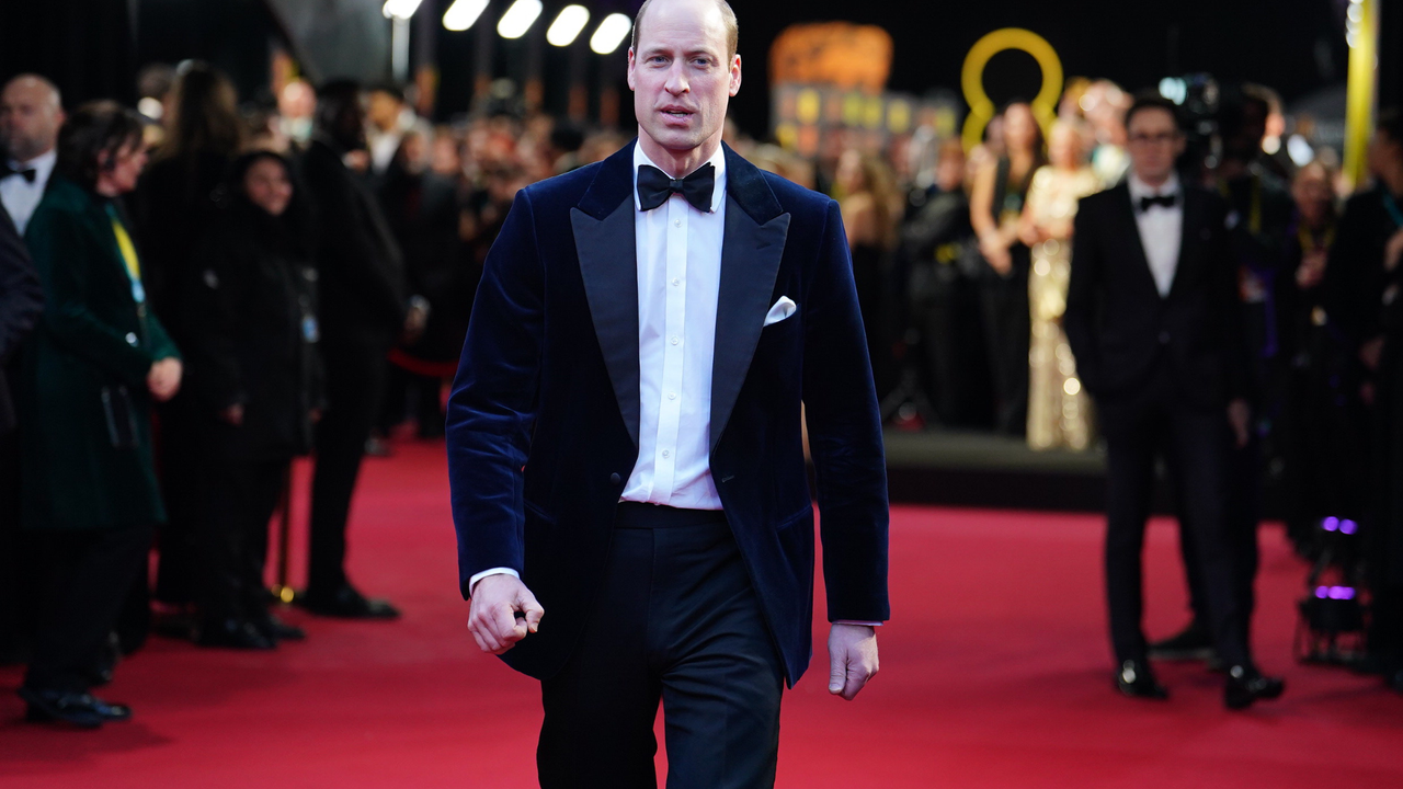 Prince William, Prince of Wales, president of Bafta attends the Bafta Film Awards 2024 at the Royal Festival Hall, Southbank Centre on February 18, 2024 in London, England.