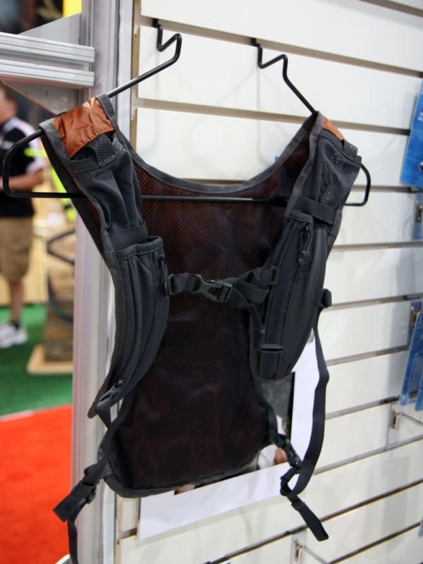 Hydrapak's ultra-minimal E-Lite Vest carries just the bare essentials: 1L of fluid and a few strap-mounted pockets for energy gels and the like.