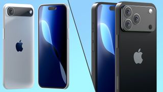 iphone 17 air render next to iphone 17 pro