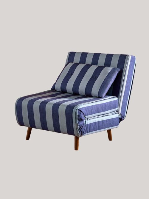 MADE.com | Eclipse Blue Wide Stripe Haru Sofa Chair