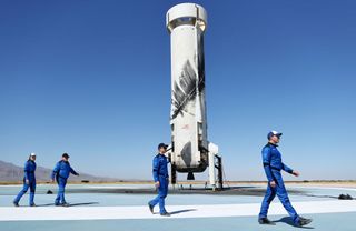Blue Origin flies space tourists to the final frontier.