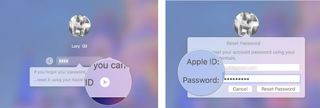 Click the arrow, then enter your Apple ID and password