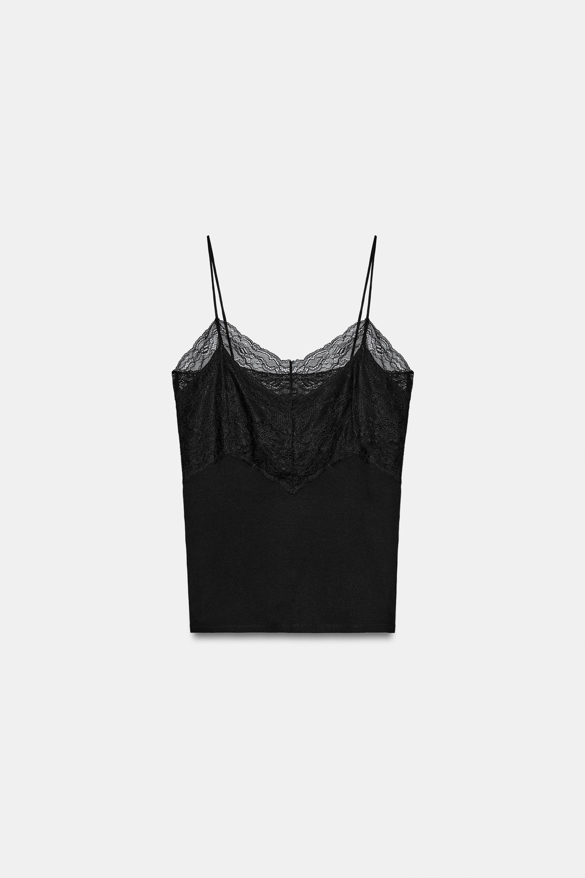 Rib Knit Lace Top