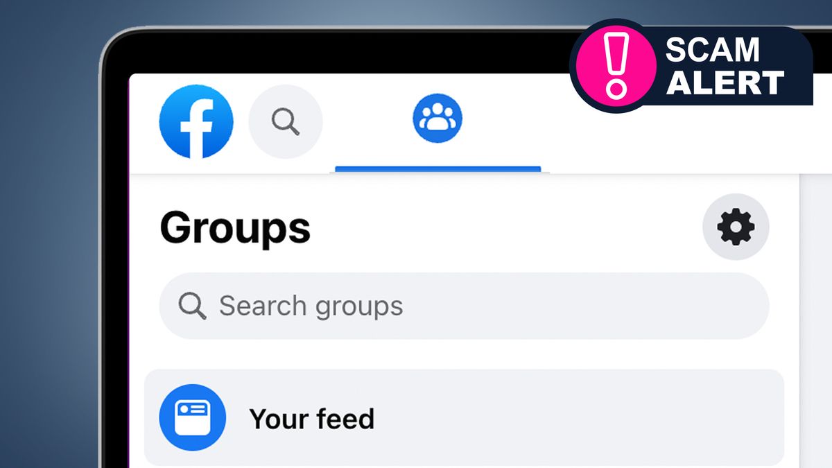 A laptop screen showing a Facebook Groups page