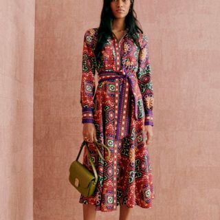 Sezane Laureana Dress on model